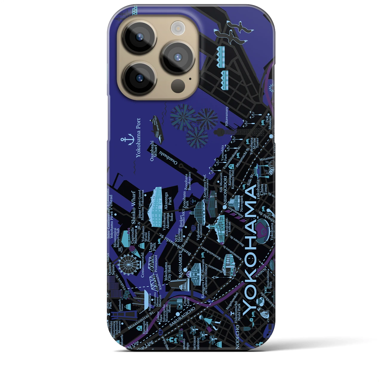 【横浜】イラストマップiPhoneケース(バックカバータイプ)