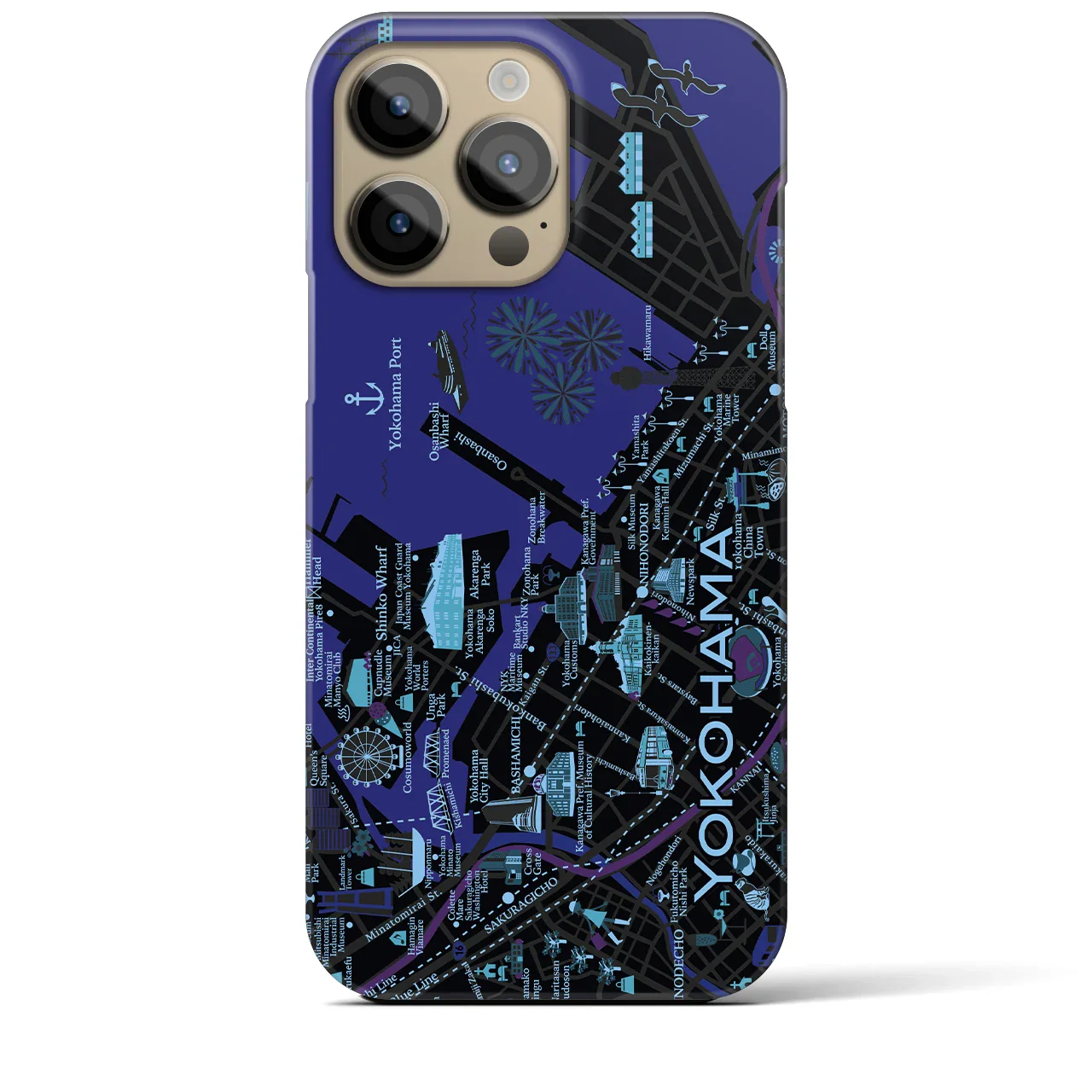 【横浜】イラストマップiPhoneケース(バックカバータイプ)