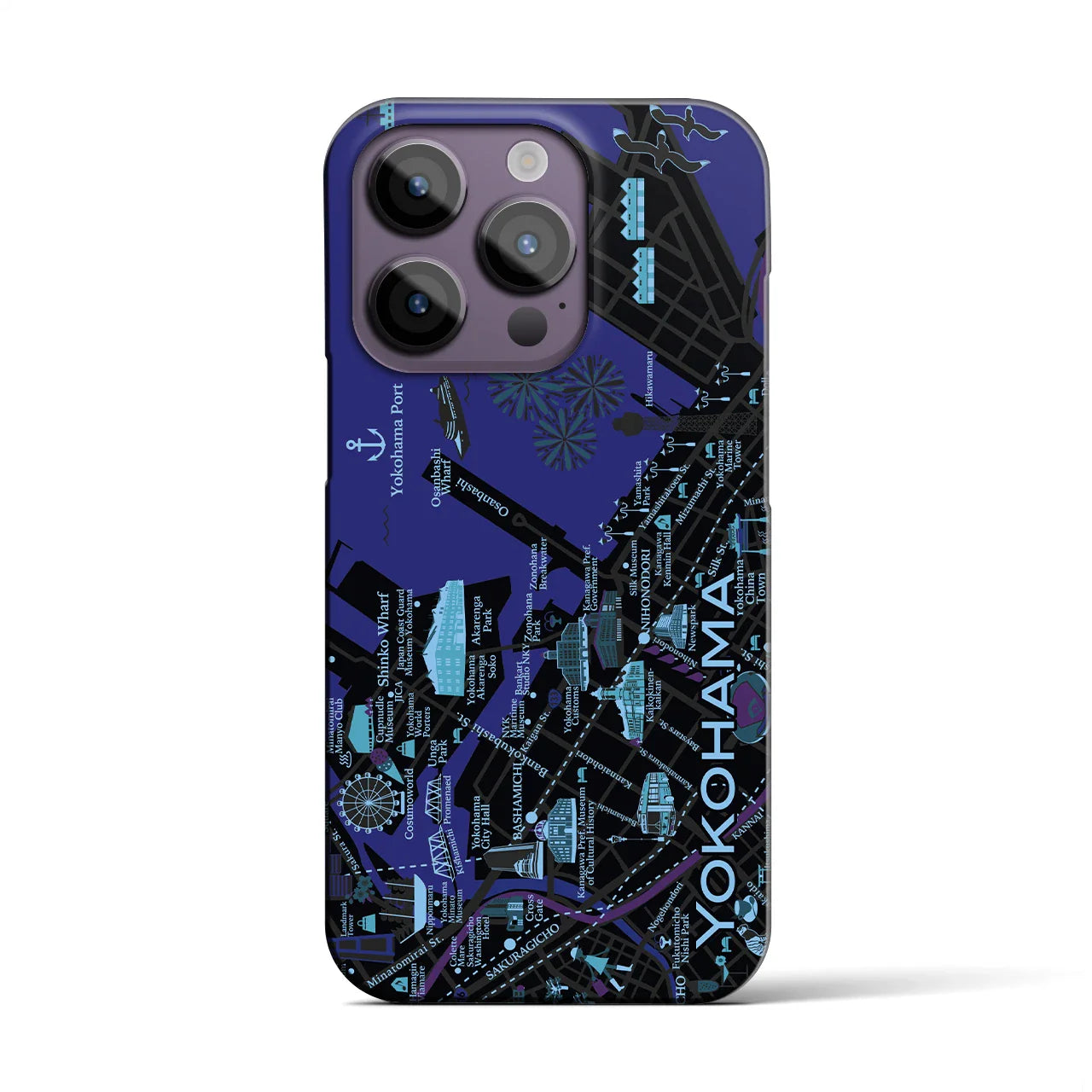 【横浜】イラストマップiPhoneケース(バックカバータイプ)