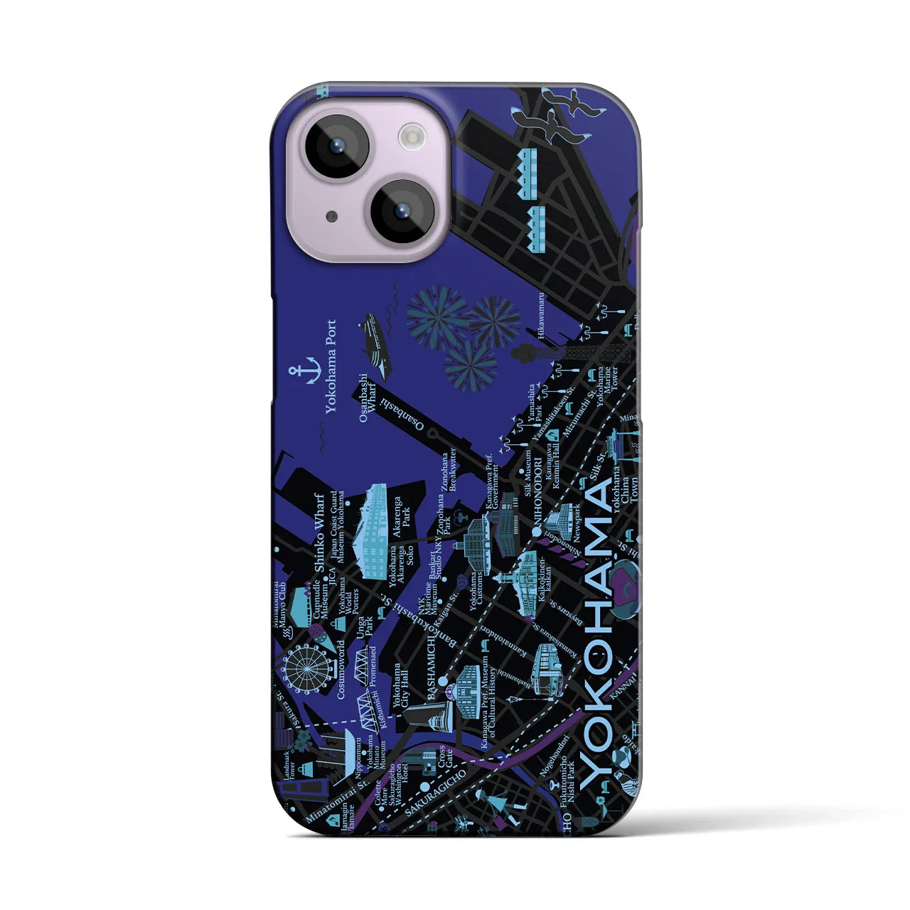 【横浜】イラストマップiPhoneケース(バックカバータイプ)
