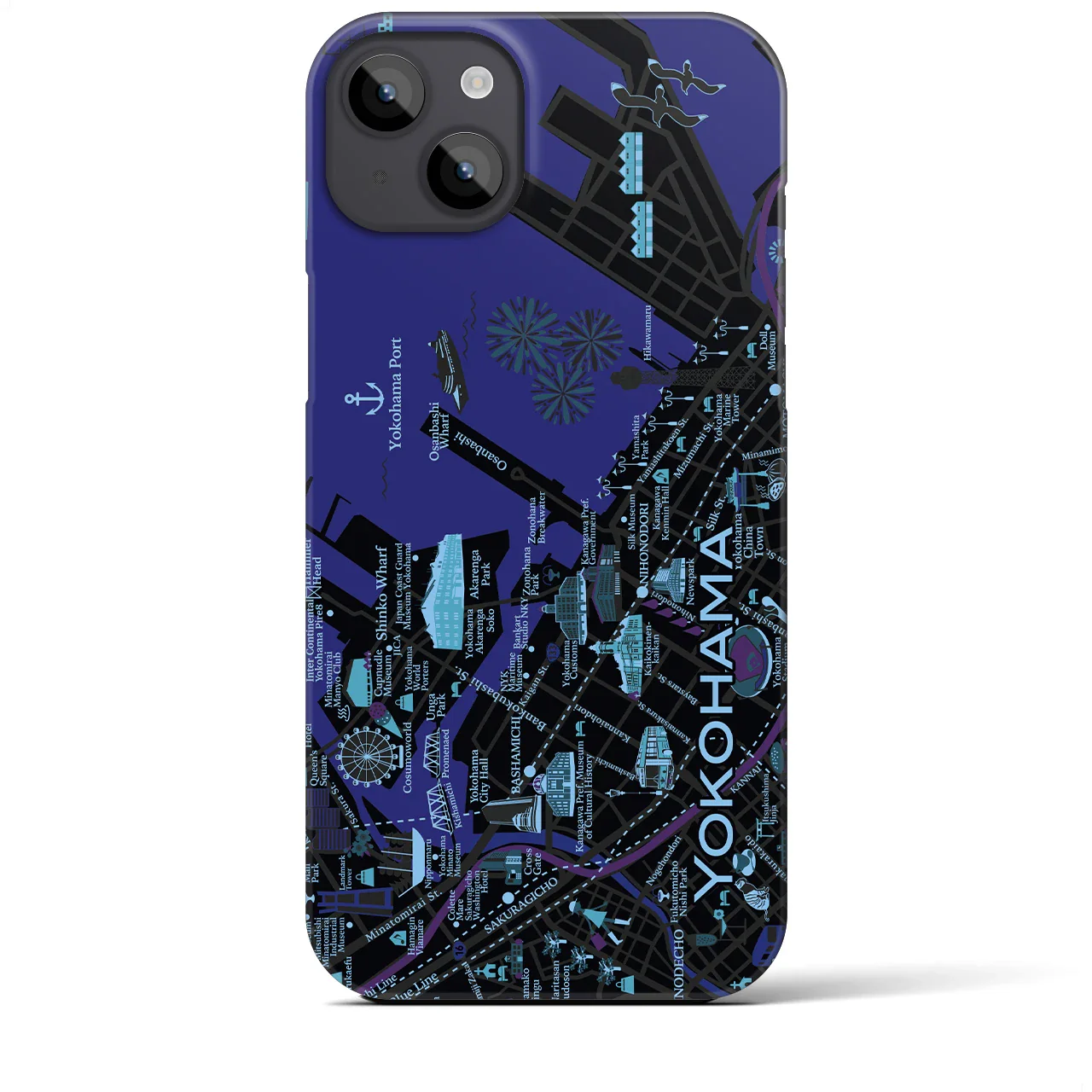 【横浜】イラストマップiPhoneケース(バックカバータイプ)