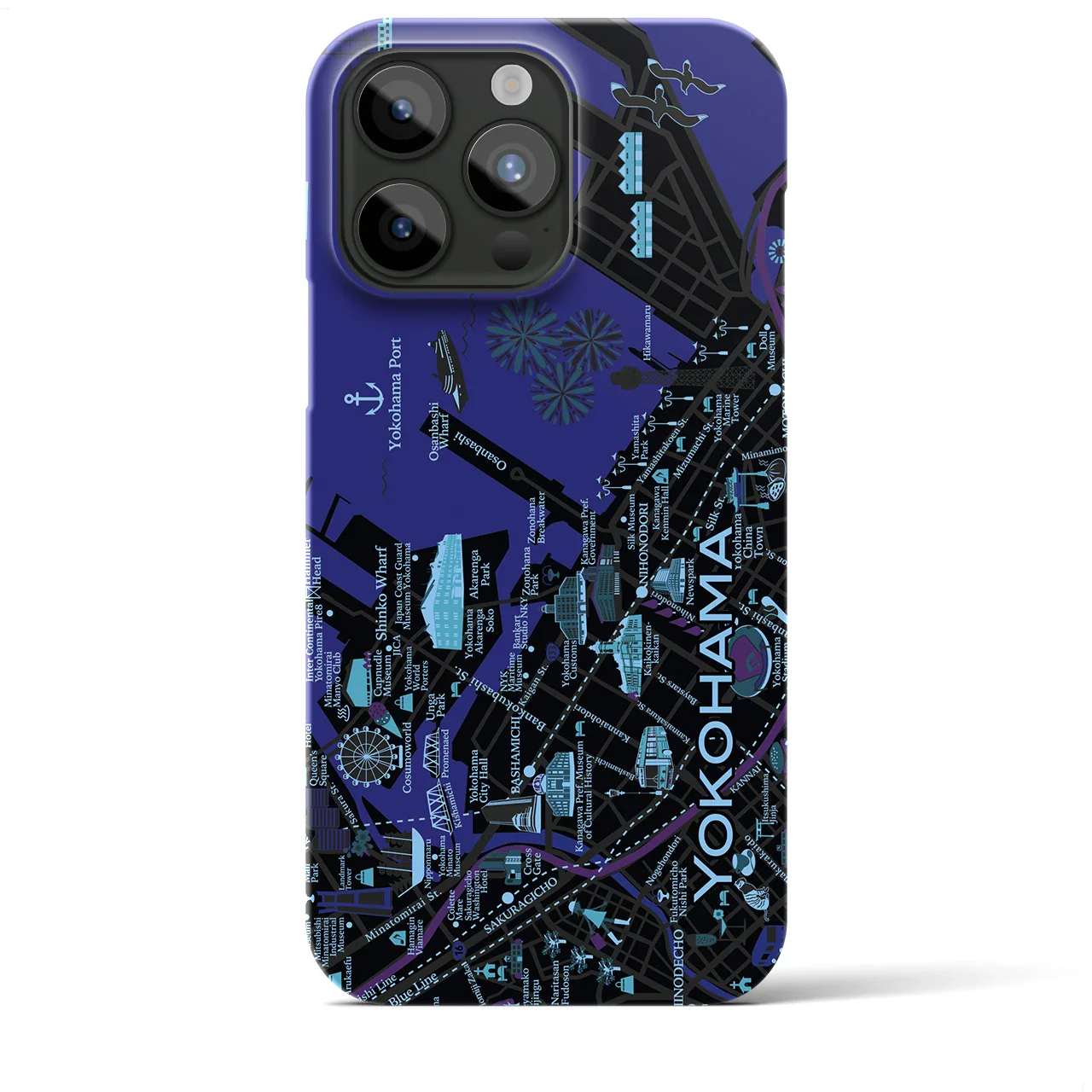 【横浜】イラストマップiPhoneケース(バックカバータイプ)