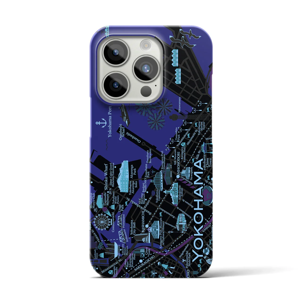【横浜】イラストマップiPhoneケース(バックカバータイプ)