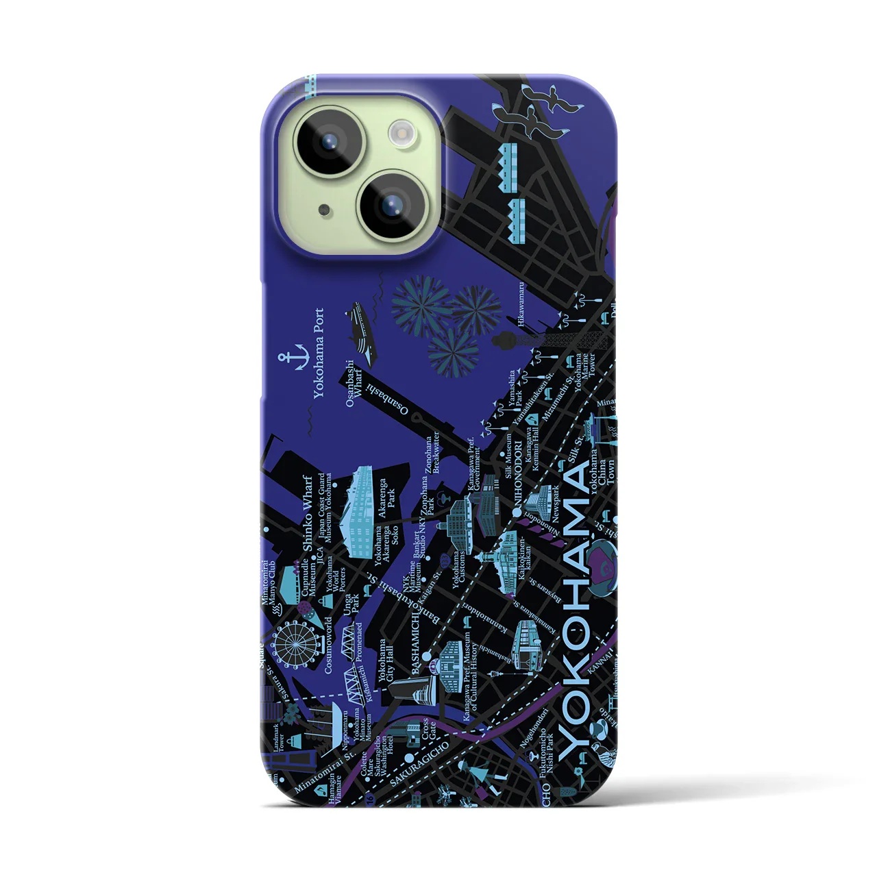 【横浜】イラストマップiPhoneケース(バックカバータイプ)