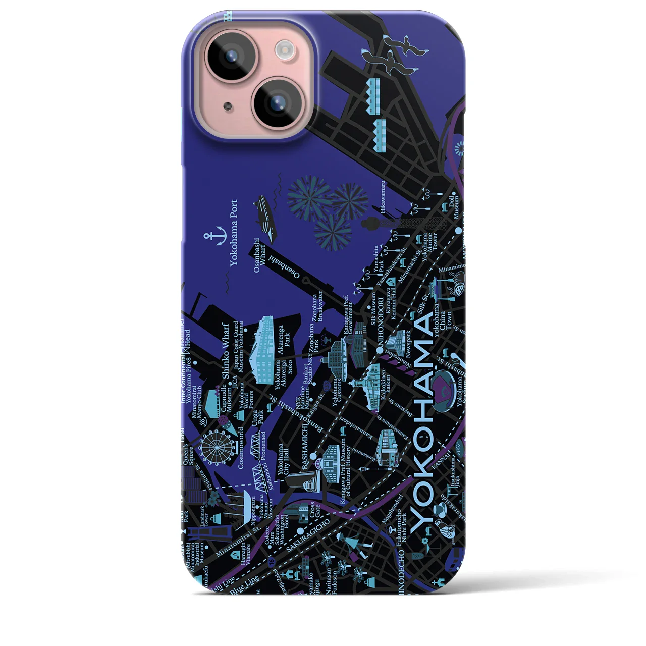 【横浜】イラストマップiPhoneケース(バックカバータイプ)