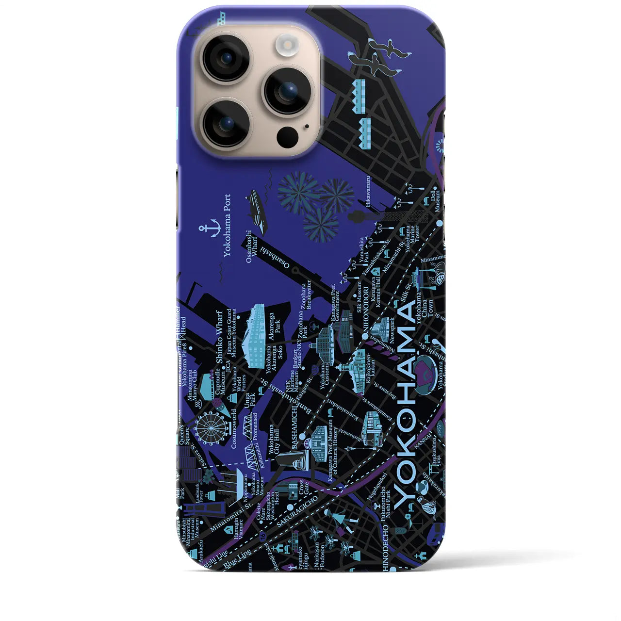【横浜】イラストマップiPhoneケース(バックカバータイプ)