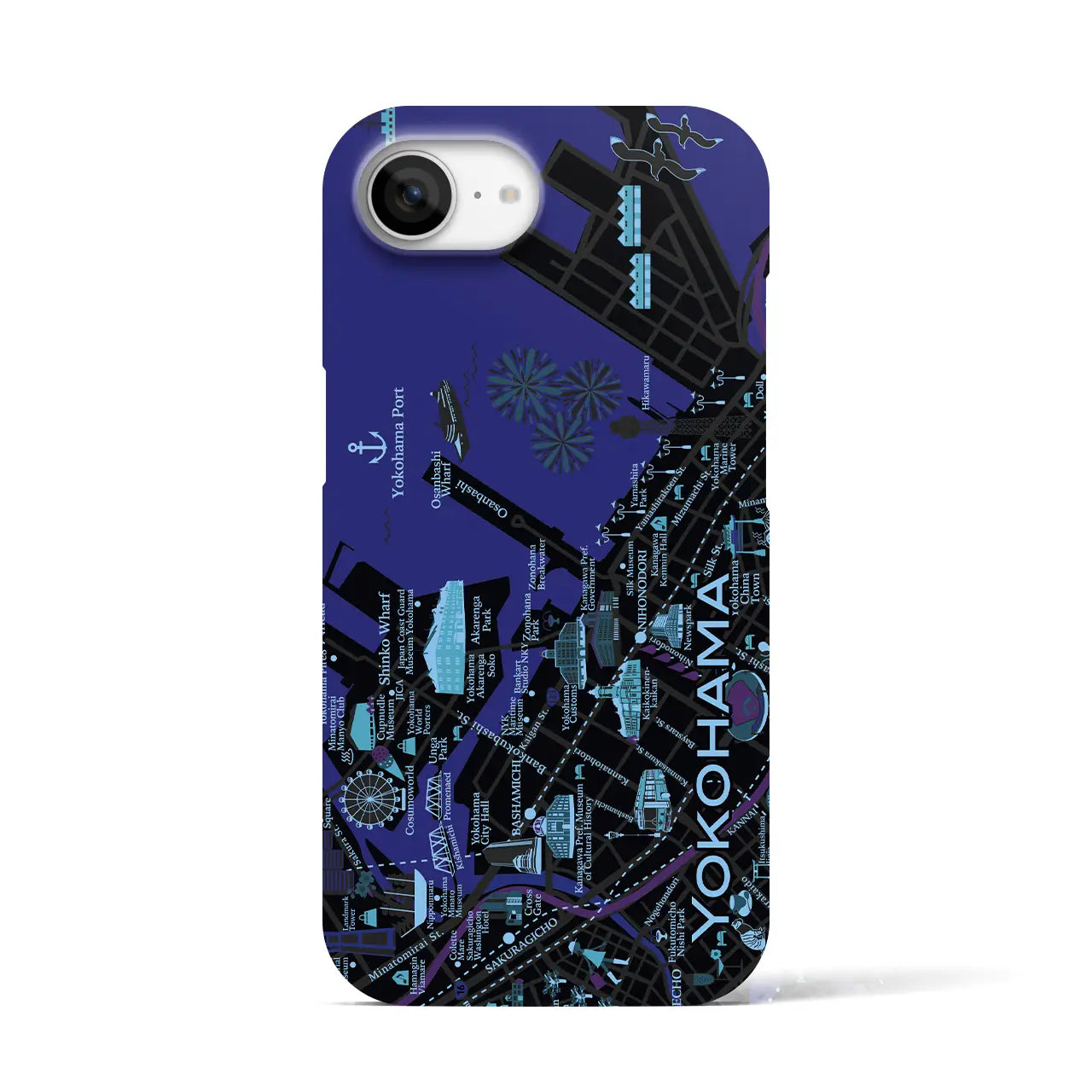 【横浜】イラストマップiPhoneケース(バックカバータイプ)