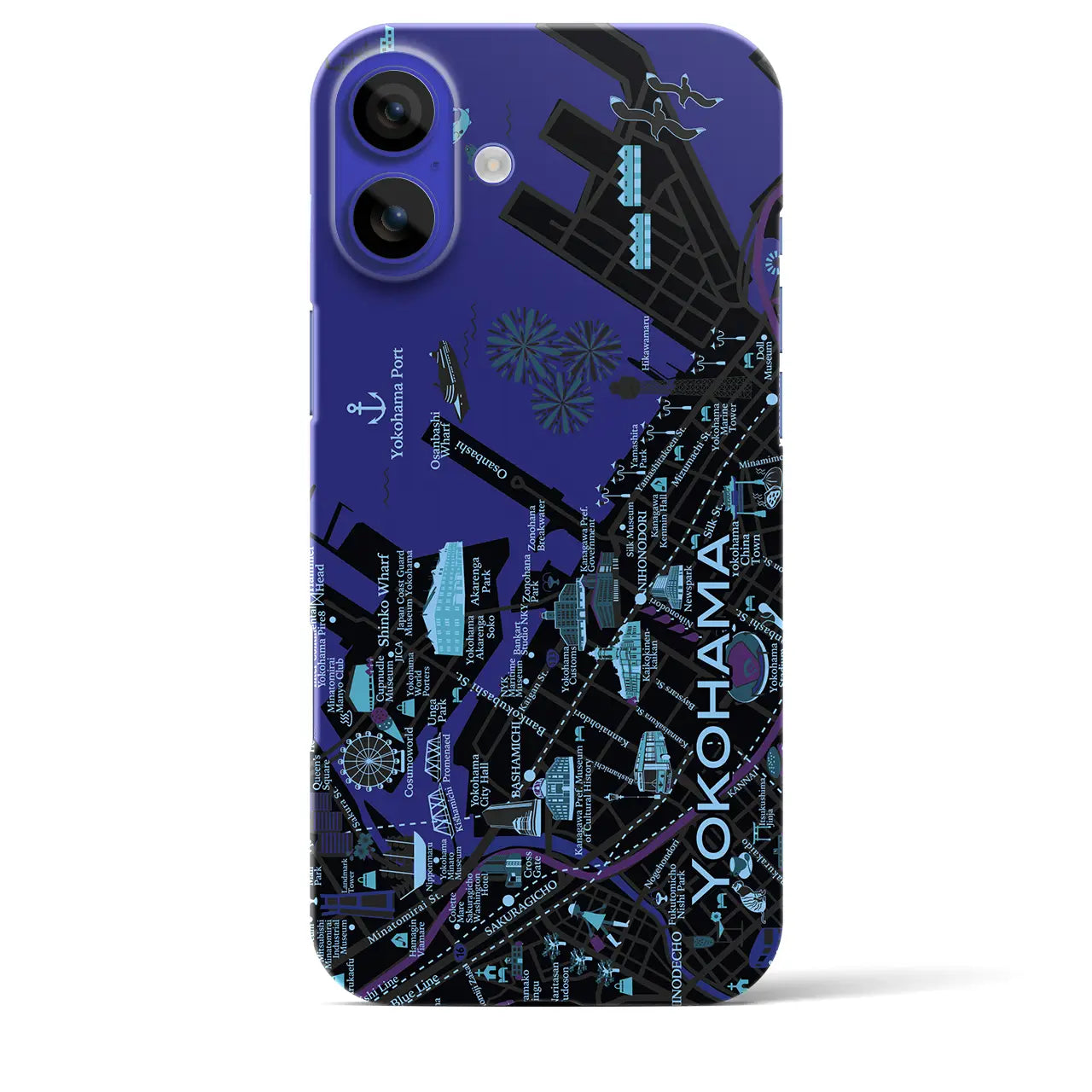 【横浜】イラストマップiPhoneケース(バックカバータイプ)