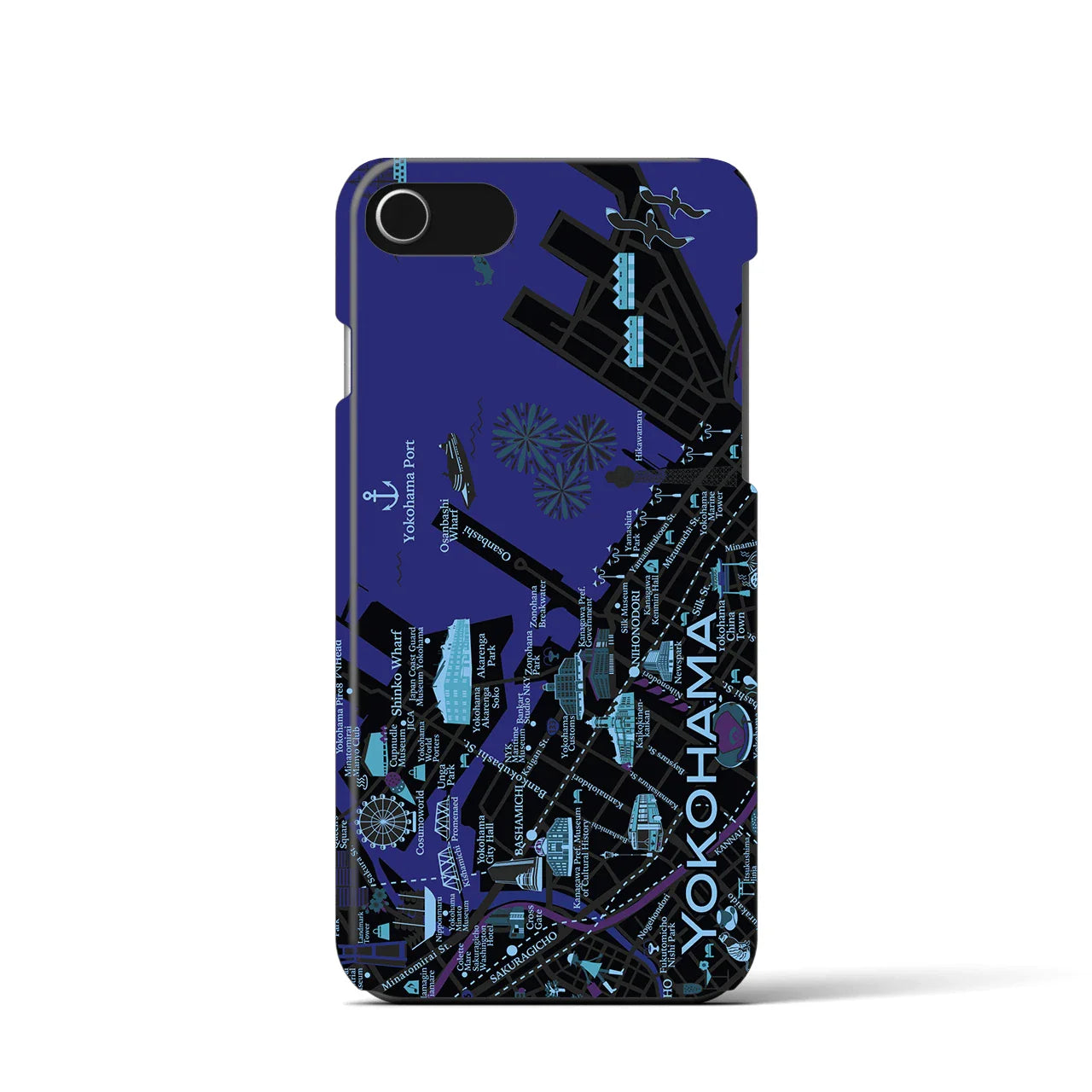 【横浜】イラストマップiPhoneケース(バックカバータイプ)