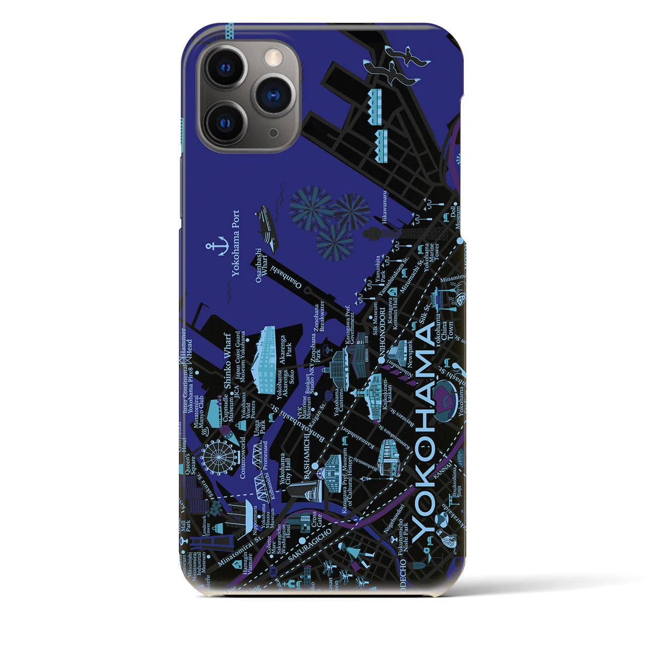 【横浜】イラストマップiPhoneケース(バックカバータイプ)