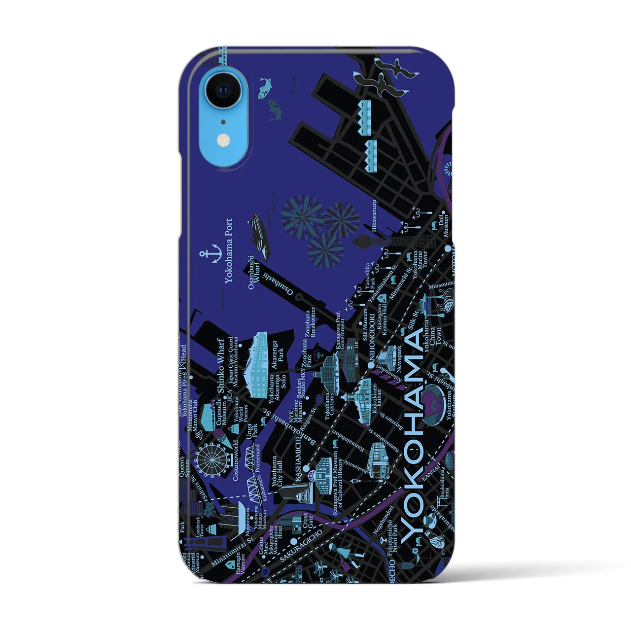 【横浜】イラストマップiPhoneケース(バックカバータイプ)