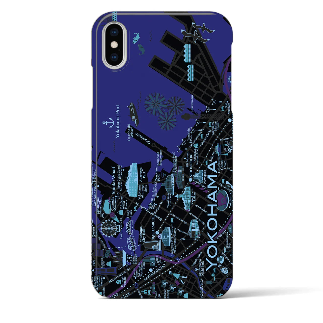 【横浜】イラストマップiPhoneケース(バックカバータイプ)