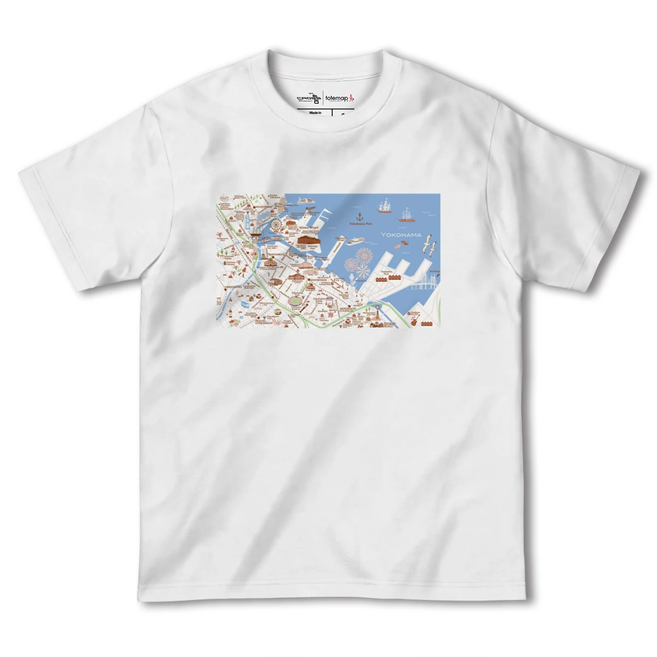 【横浜(神奈川県)】イラストマップTシャツ