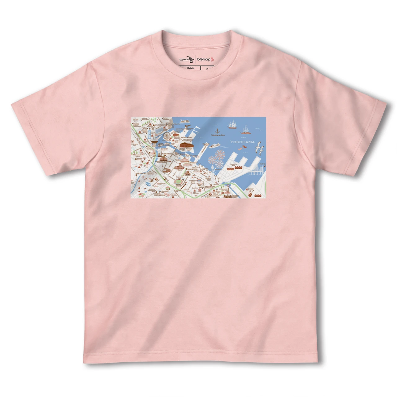 【横浜(神奈川県)】イラストマップTシャツ
