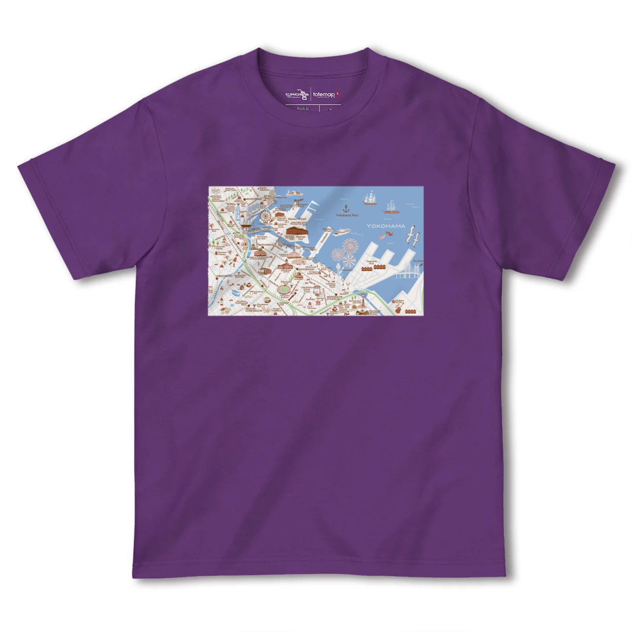 【横浜(神奈川県)】イラストマップTシャツ
