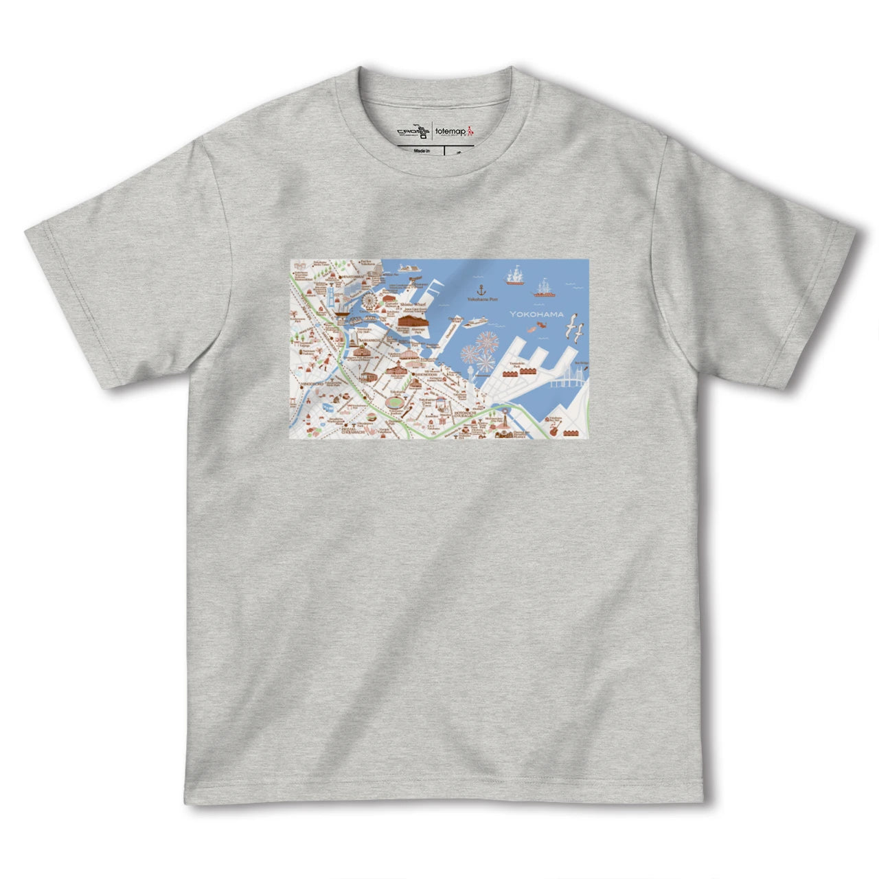 【横浜(神奈川県)】イラストマップTシャツ