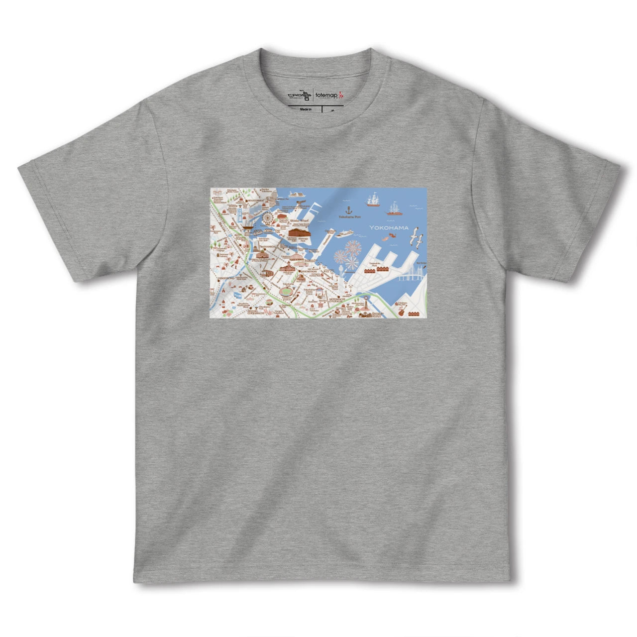 【横浜(神奈川県)】イラストマップTシャツ