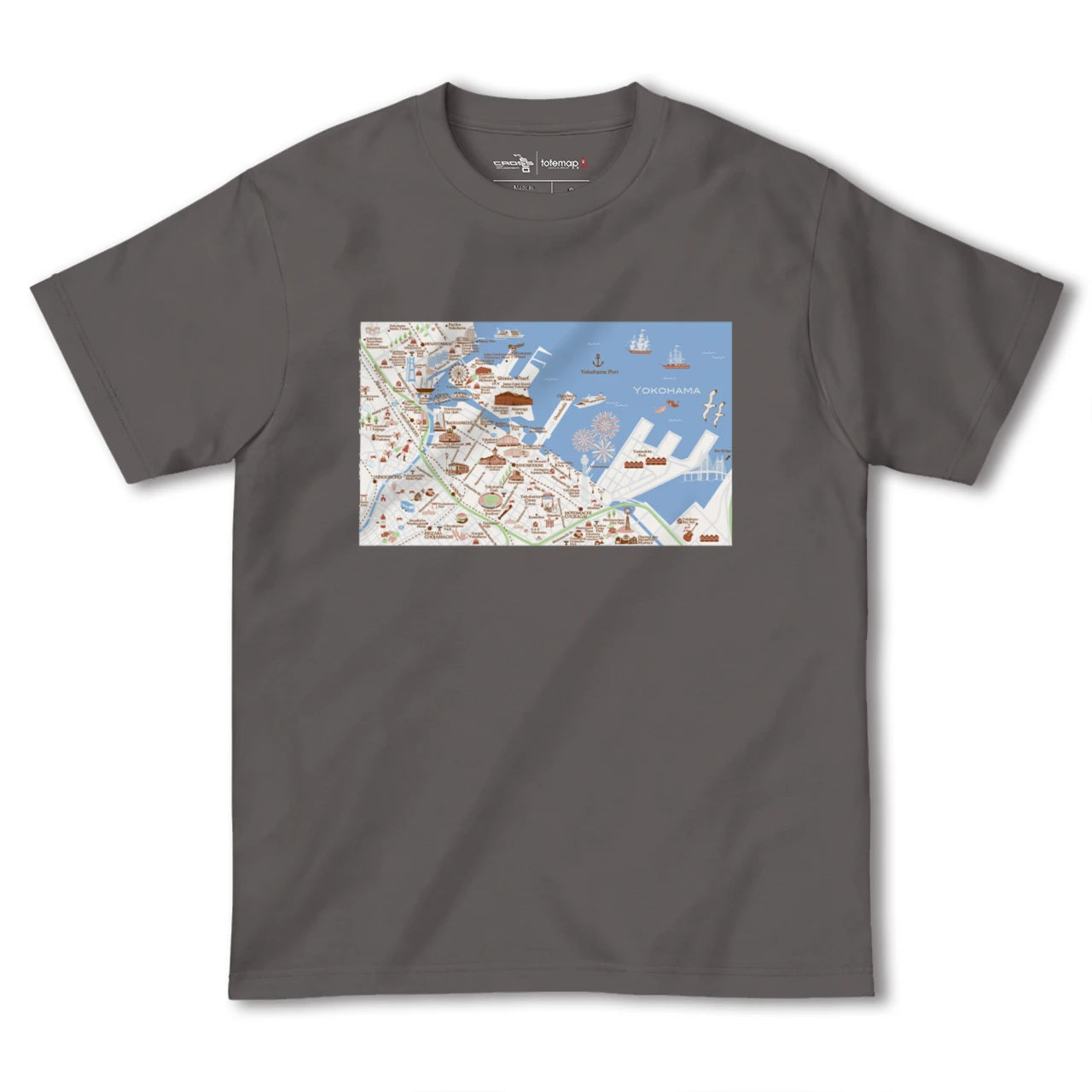 【横浜(神奈川県)】イラストマップTシャツ