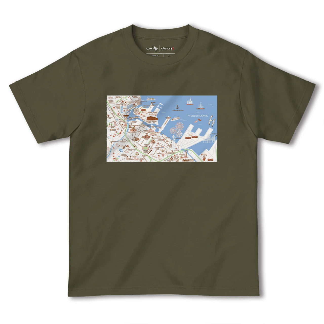 【横浜(神奈川県)】イラストマップTシャツ