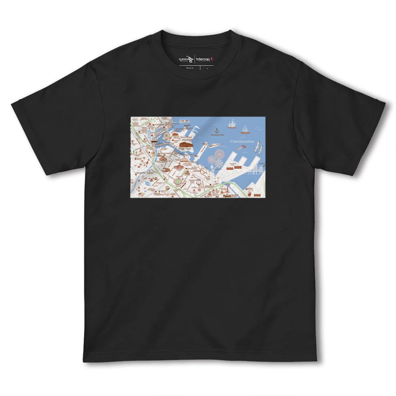 【横浜(神奈川県)】イラストマップTシャツ