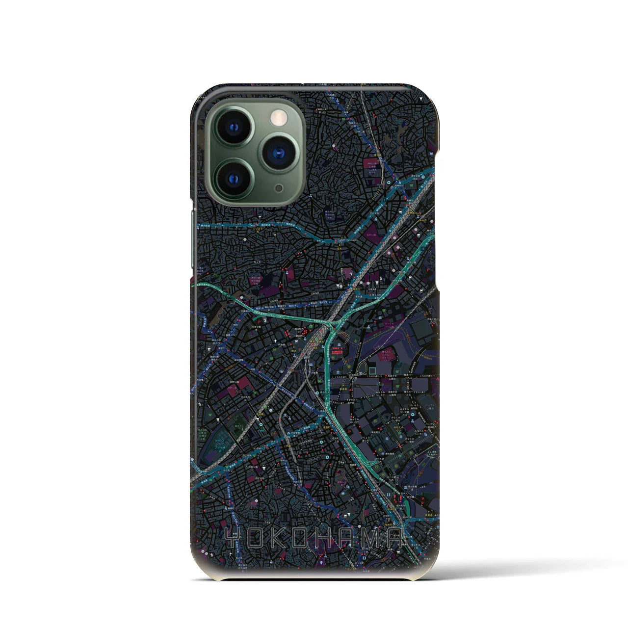 【横浜2(神奈川県)】地図柄iPhoneケース(バックカバータイプ)