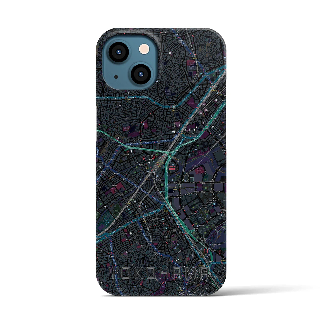 【横浜2(神奈川県)】地図柄iPhoneケース(バックカバータイプ)