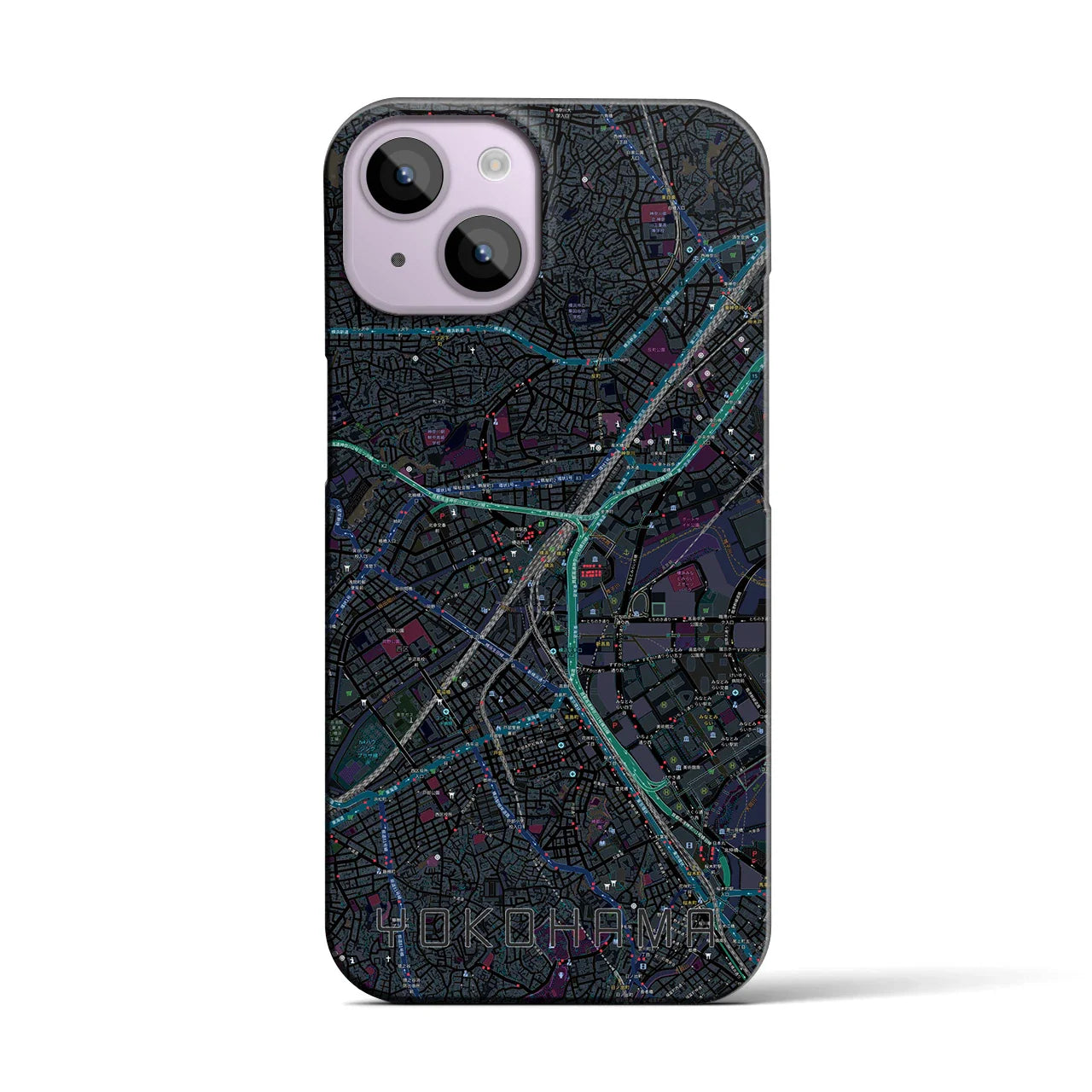 【横浜2(神奈川県)】地図柄iPhoneケース(バックカバータイプ)