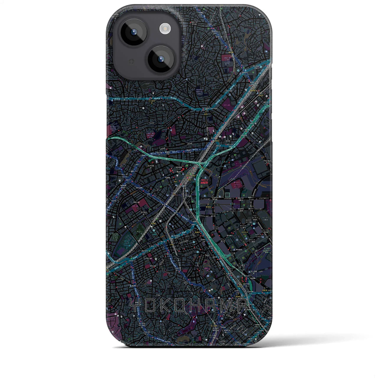 【横浜2(神奈川県)】地図柄iPhoneケース(バックカバータイプ)