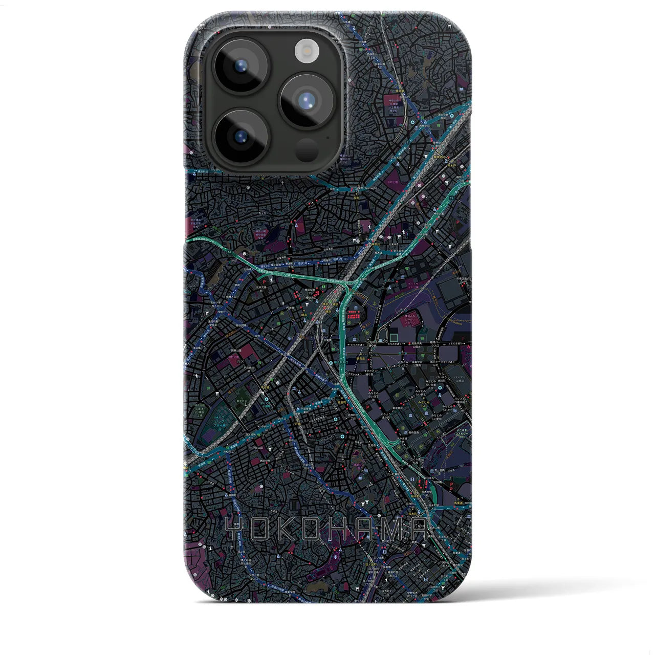 【横浜2(神奈川県)】地図柄iPhoneケース(バックカバータイプ)