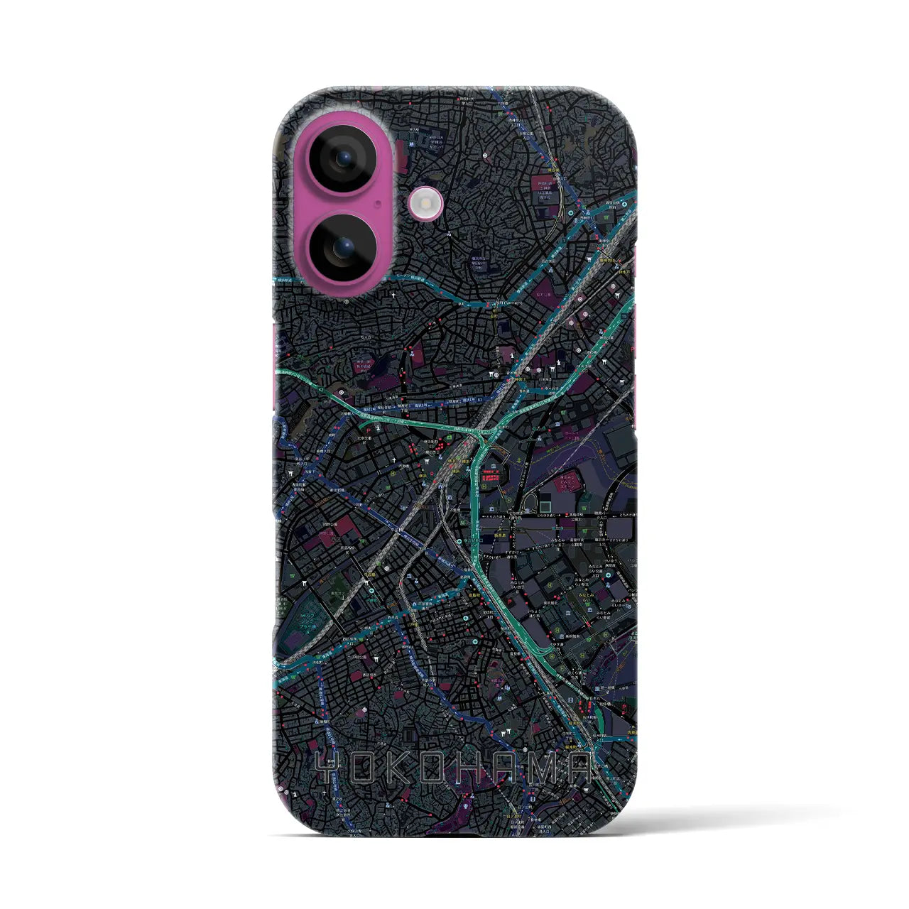 【横浜2(神奈川県)】地図柄iPhoneケース(バックカバータイプ)