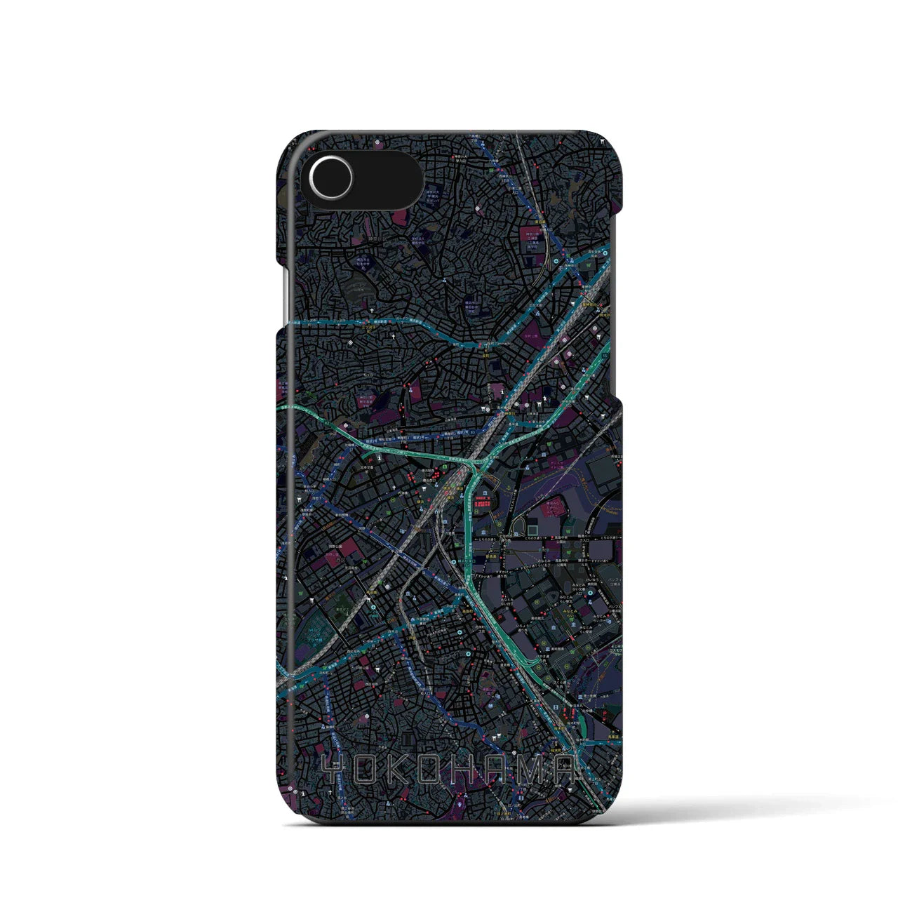 【横浜2(神奈川県)】地図柄iPhoneケース(バックカバータイプ)