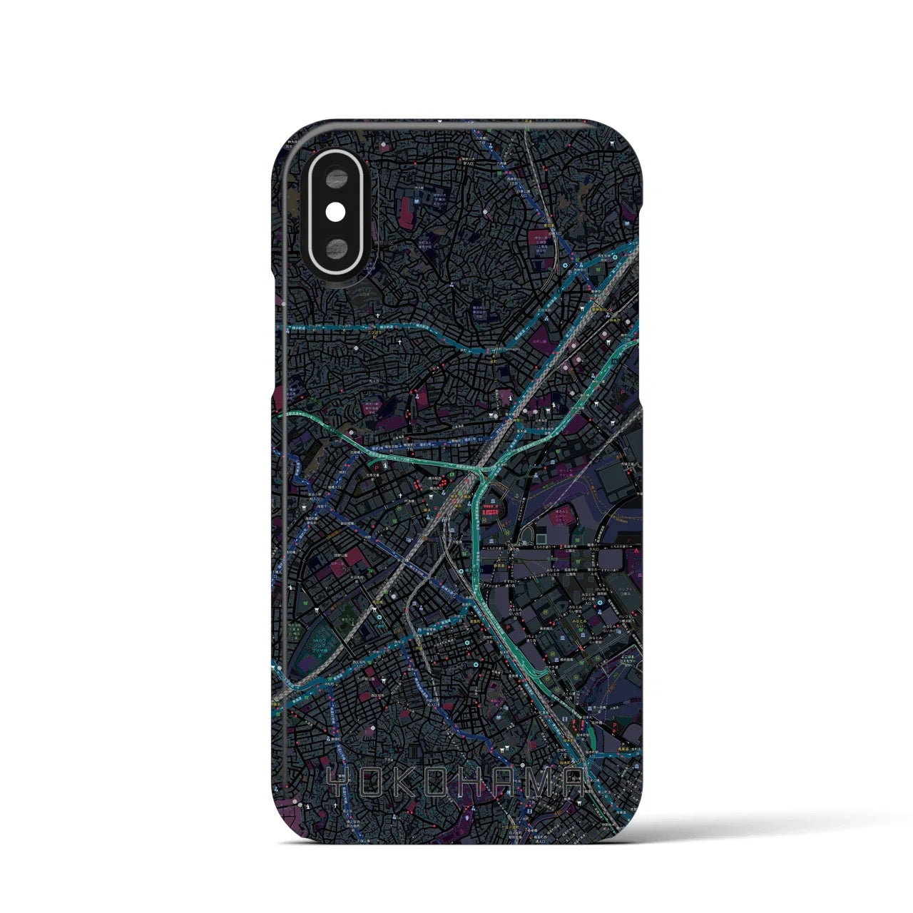 【横浜2(神奈川県)】地図柄iPhoneケース(バックカバータイプ)