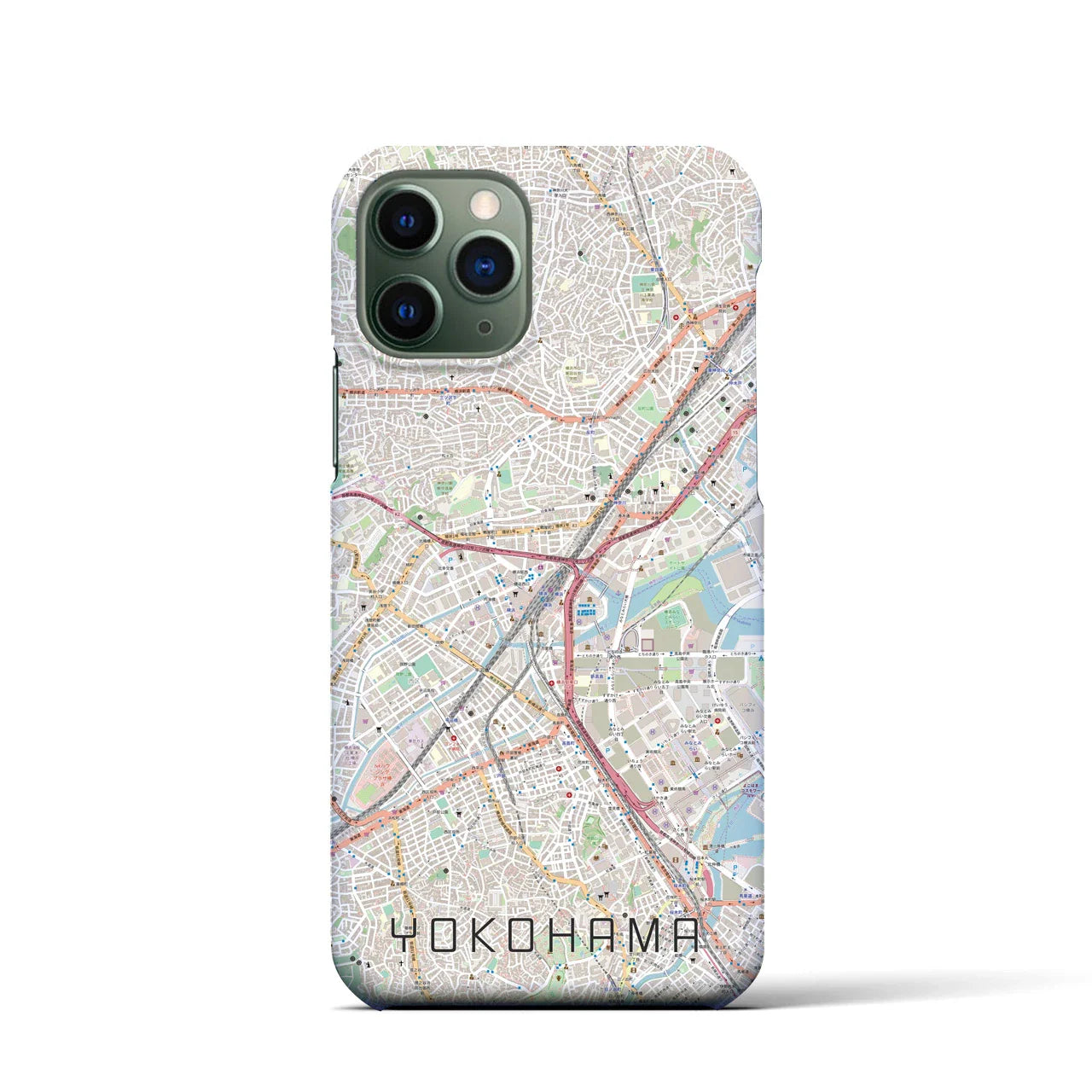【横浜2(神奈川県)】地図柄iPhoneケース(バックカバータイプ)