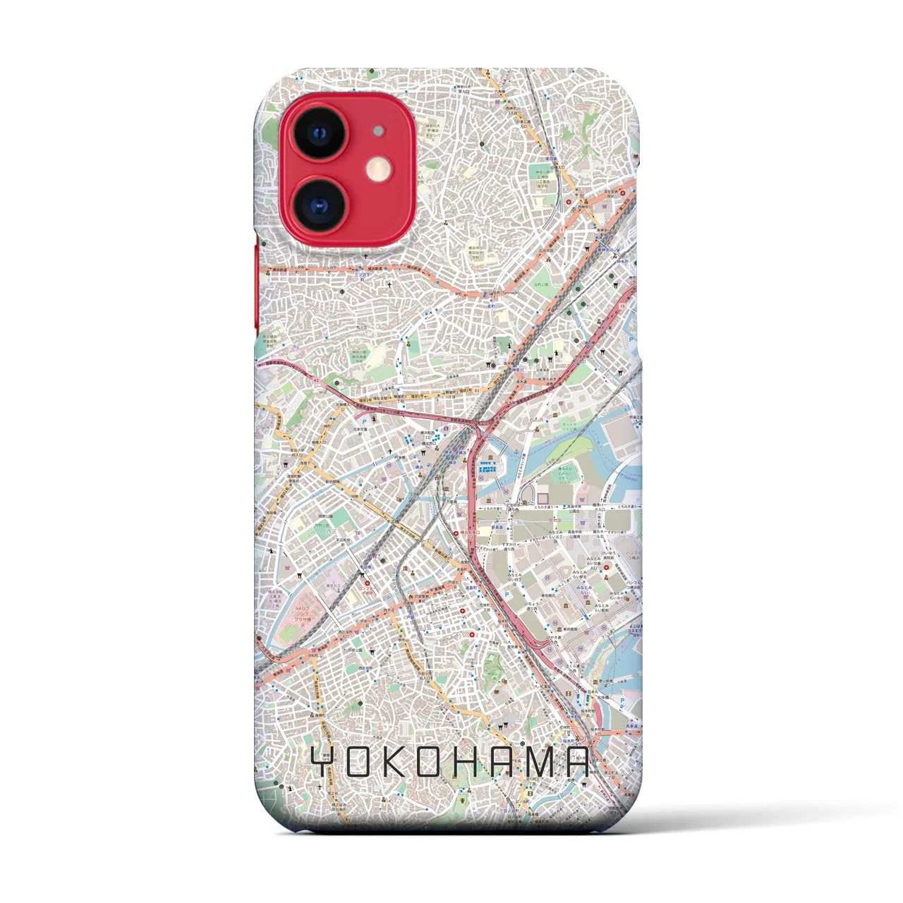 【横浜2(神奈川県)】地図柄iPhoneケース(バックカバータイプ)