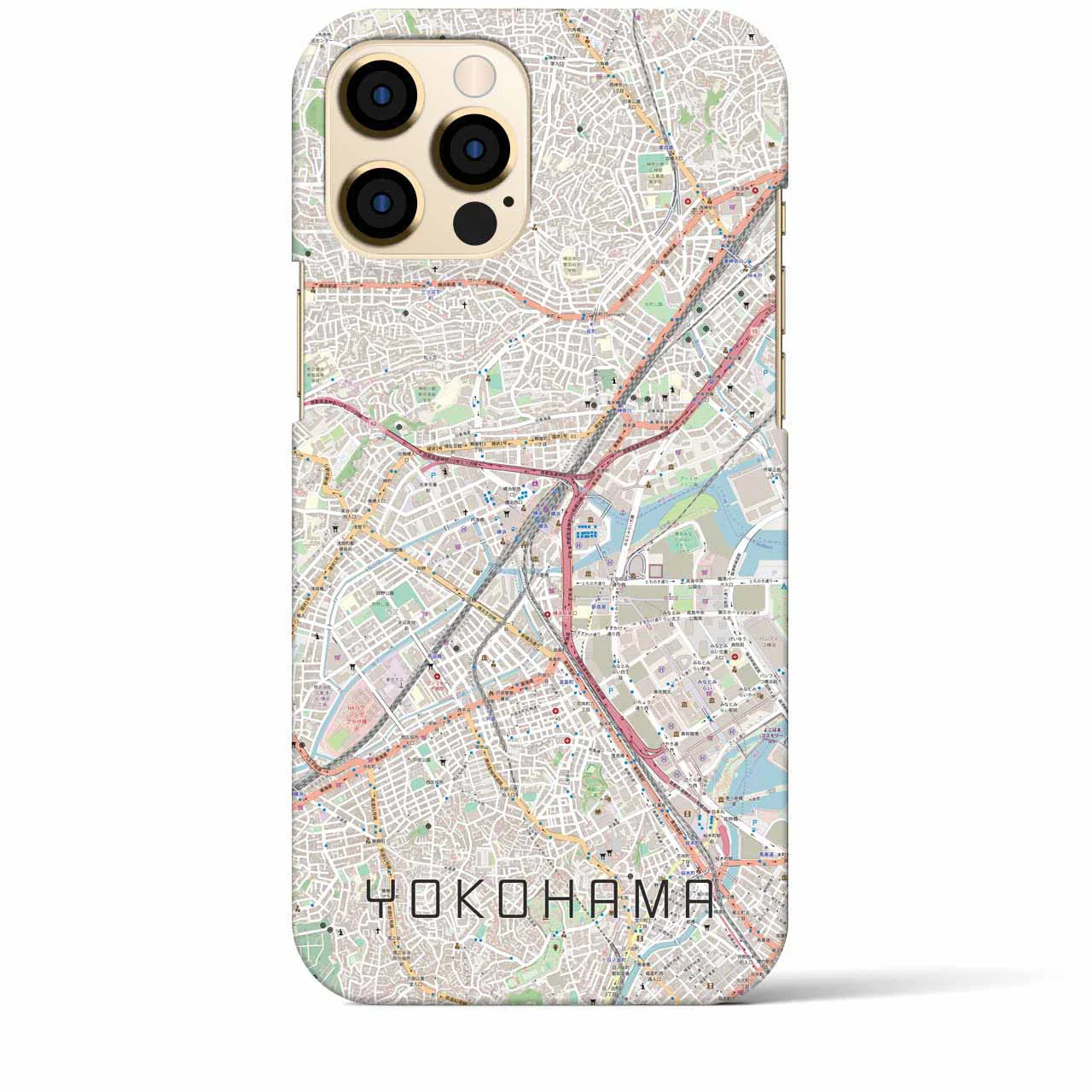【横浜2(神奈川県)】地図柄iPhoneケース(バックカバータイプ)