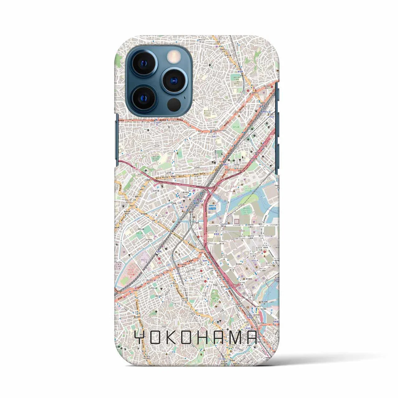 【横浜2(神奈川県)】地図柄iPhoneケース(バックカバータイプ)