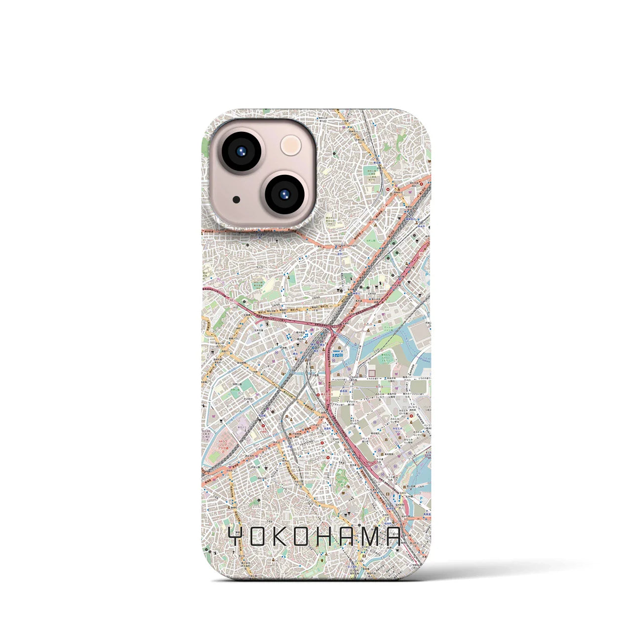 【横浜2(神奈川県)】地図柄iPhoneケース(バックカバータイプ)