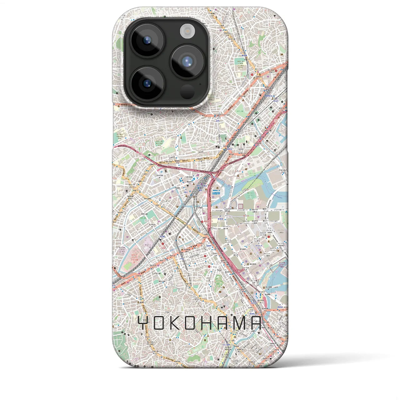 【横浜2(神奈川県)】地図柄iPhoneケース(バックカバータイプ)