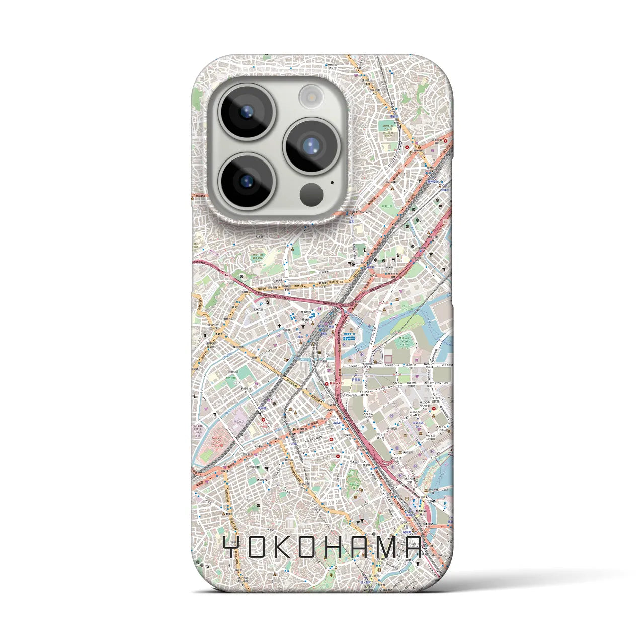 【横浜2(神奈川県)】地図柄iPhoneケース(バックカバータイプ)