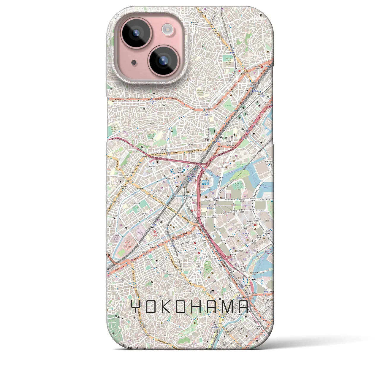 【横浜2(神奈川県)】地図柄iPhoneケース(バックカバータイプ)