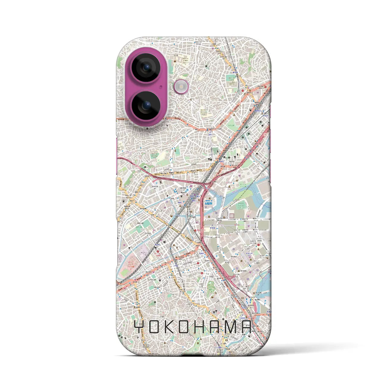 【横浜2(神奈川県)】地図柄iPhoneケース(バックカバータイプ)