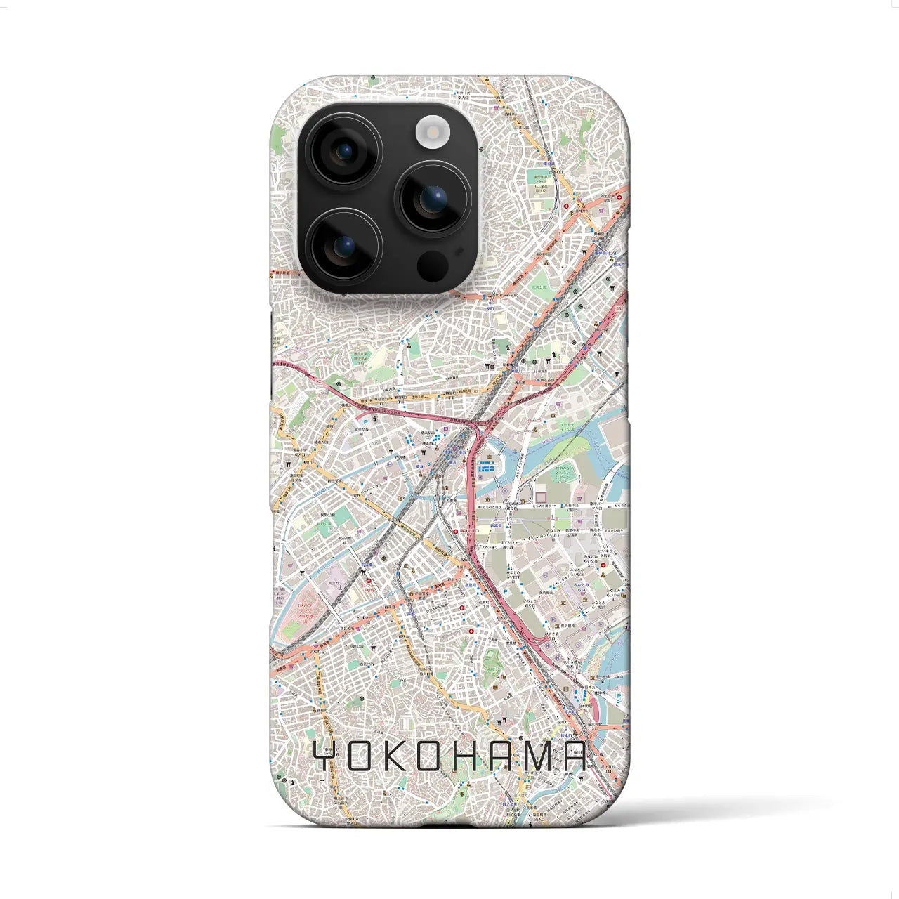 【横浜2(神奈川県)】地図柄iPhoneケース(バックカバータイプ)