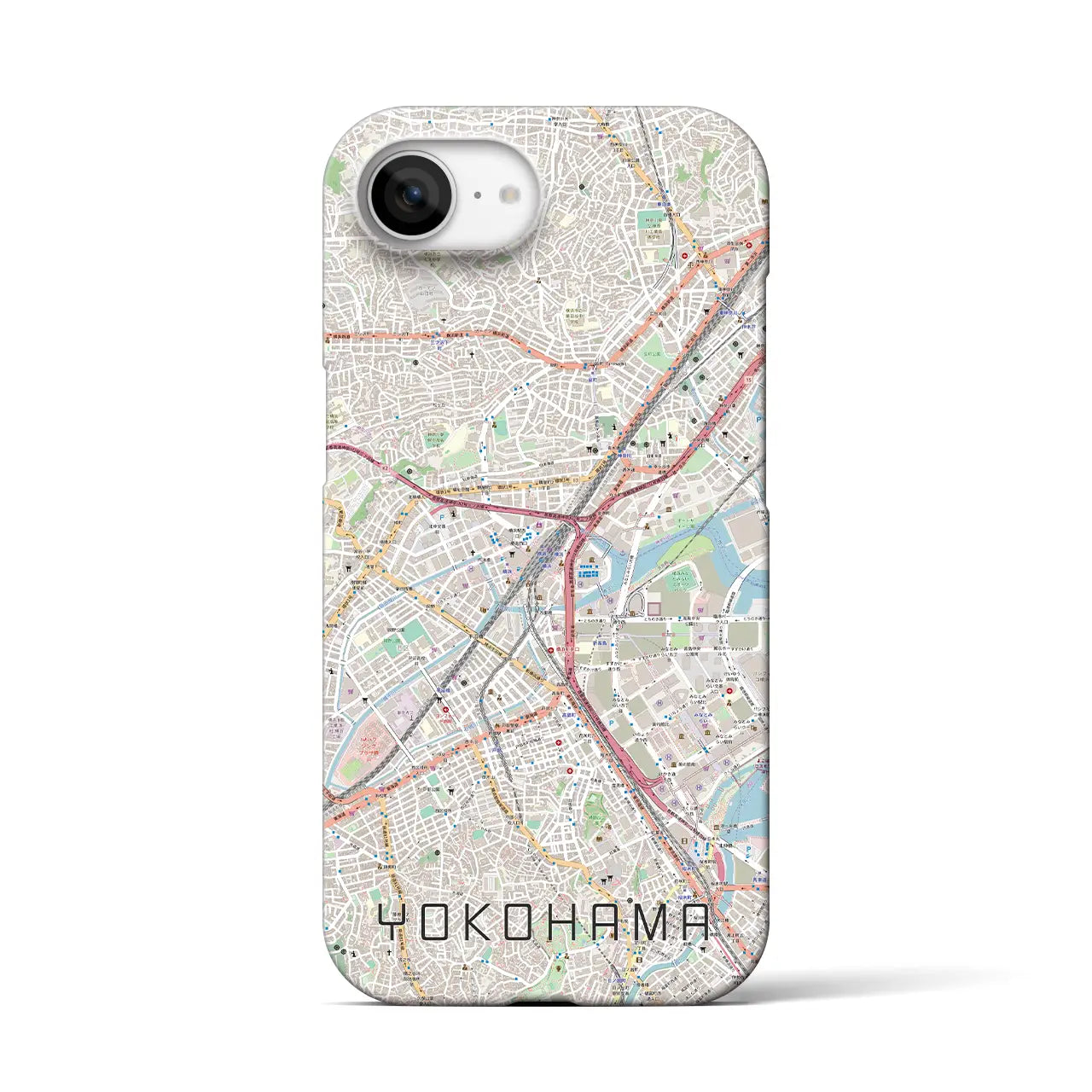 【横浜2(神奈川県)】地図柄iPhoneケース(バックカバータイプ)