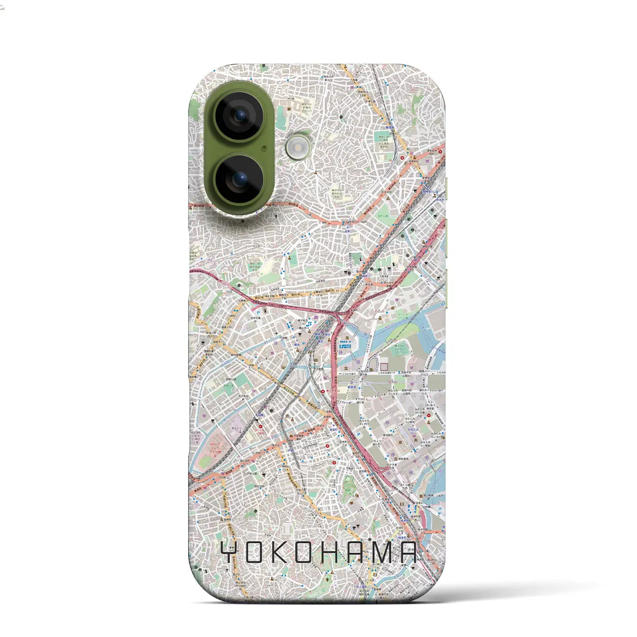 【横浜2(神奈川県)】地図柄iPhoneケース(バックカバータイプ)