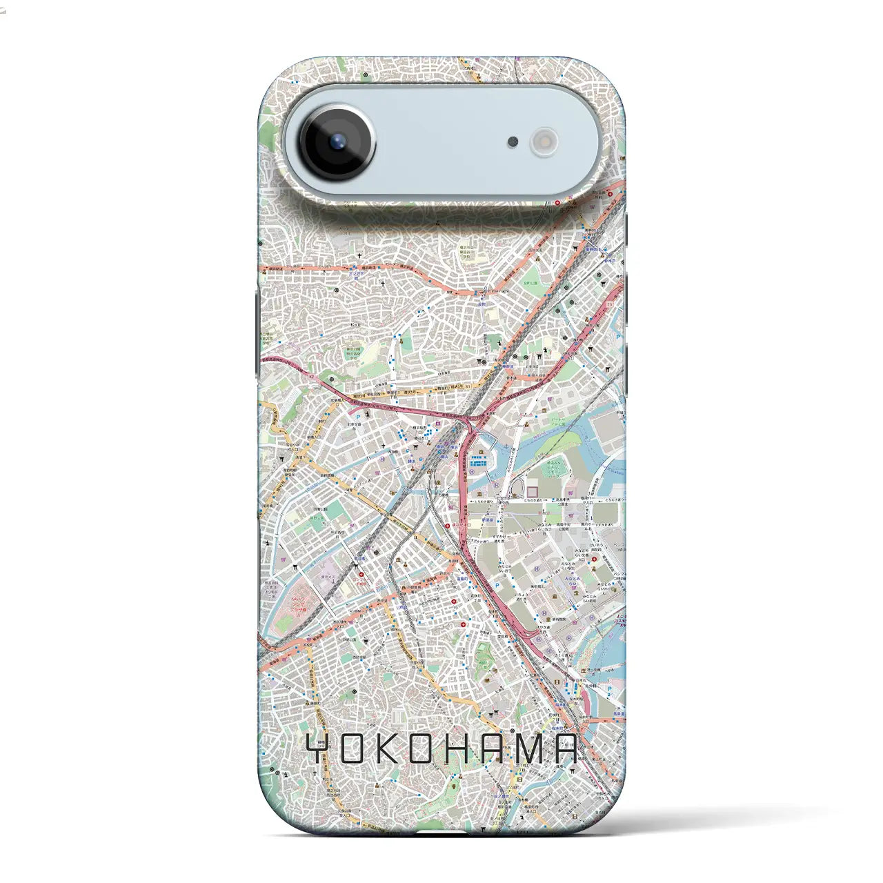 【横浜2(神奈川県)】地図柄iPhoneケース(バックカバータイプ)ブラック・iPhone 17 Pro Max 用