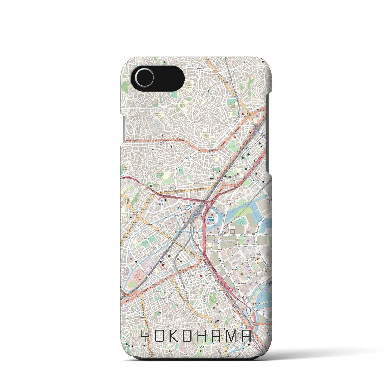 【横浜2(神奈川県)】地図柄iPhoneケース(バックカバータイプ)