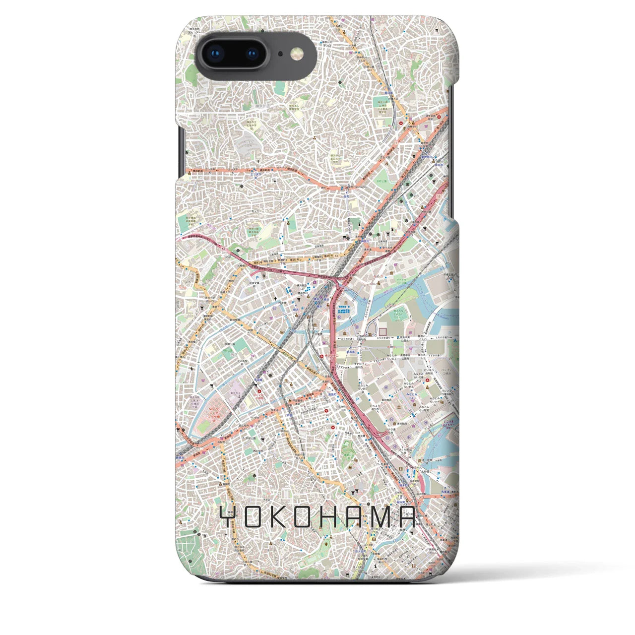 【横浜2(神奈川県)】地図柄iPhoneケース(バックカバータイプ)