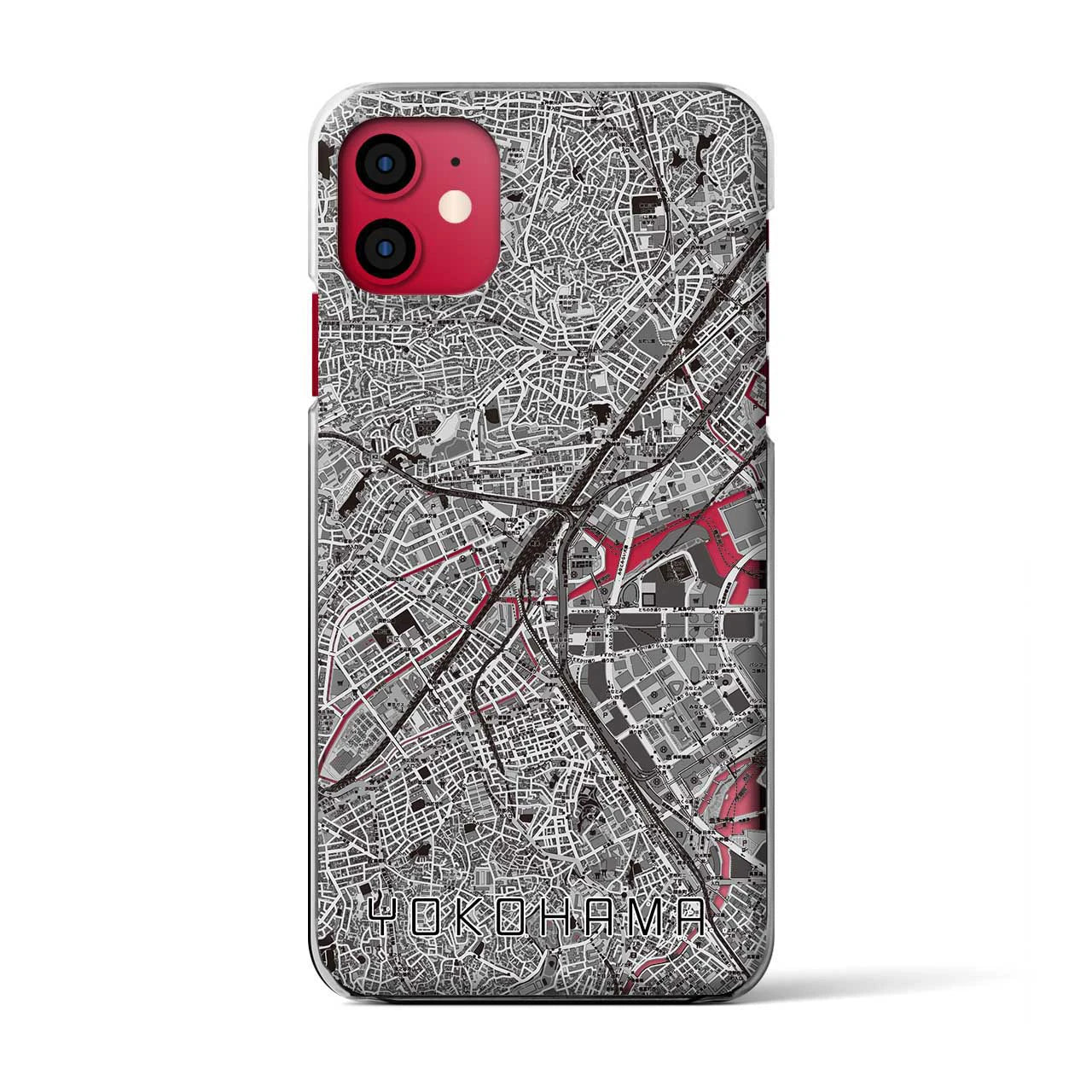 【横浜2(神奈川県)】地図柄iPhoneケース(クリアタイプ)