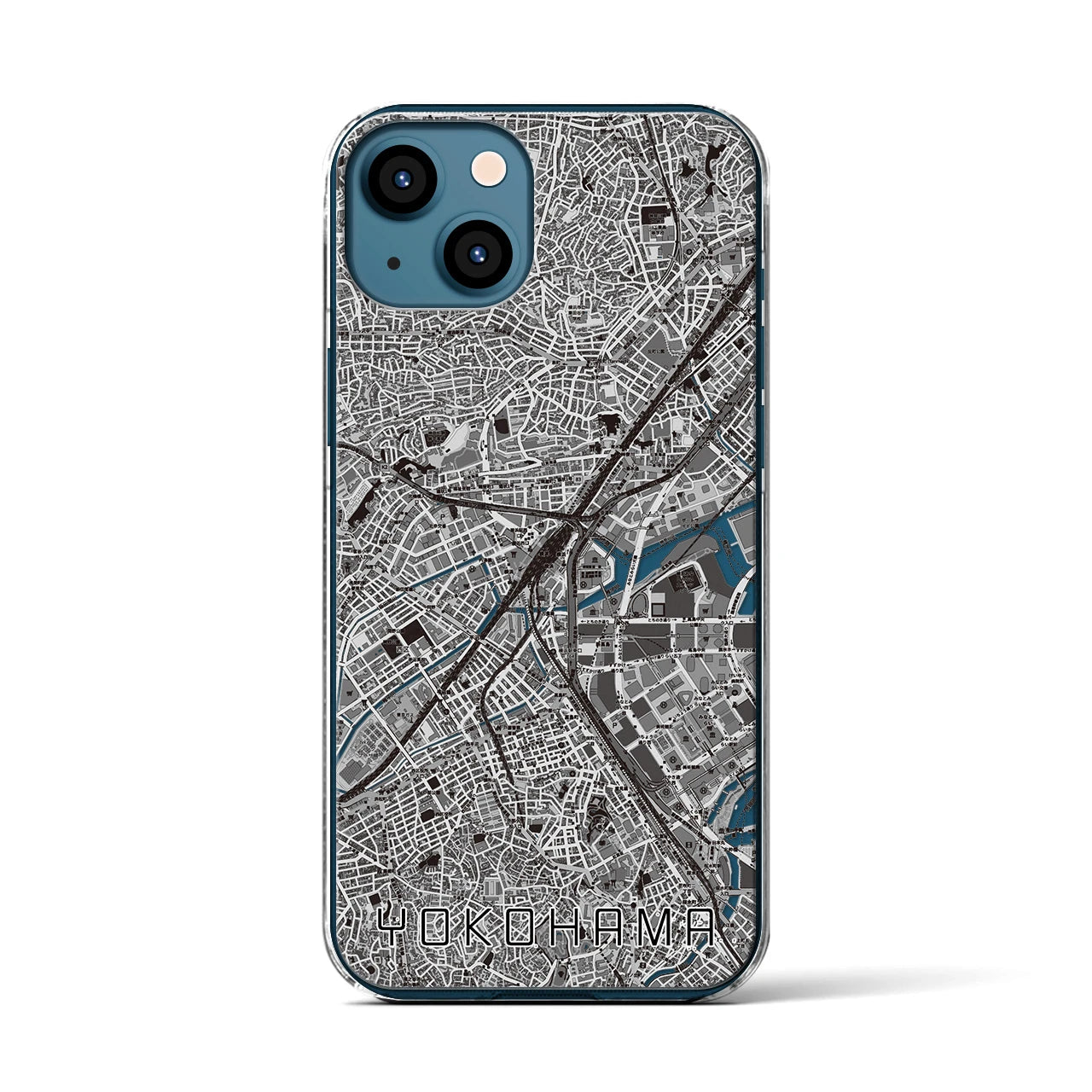 【横浜2(神奈川県)】地図柄iPhoneケース(クリアタイプ)
