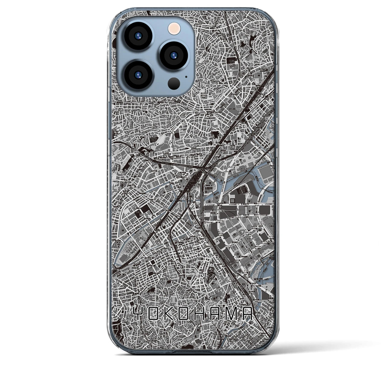 【横浜2(神奈川県)】地図柄iPhoneケース(クリアタイプ)